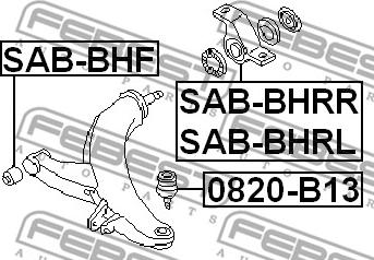 Febest 0820-B13 - Ball Joint autospares.lv