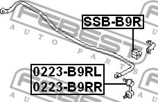 Febest 0823-B9RL - Rod / Strut, stabiliser autospares.lv