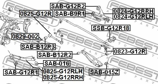 Febest 0825-G12RLH - Track Control Arm autospares.lv