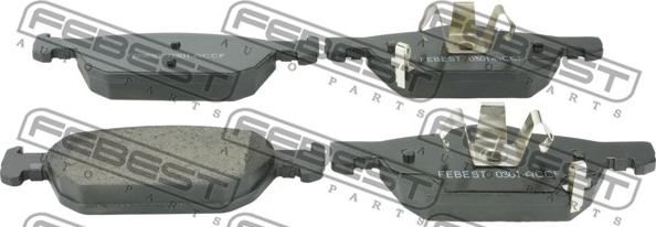 Febest 0301-ACCF - Brake Pad Set, disc brake autospares.lv