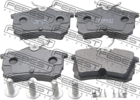 Febest 0301-CMR - Brake Pad Set, disc brake autospares.lv