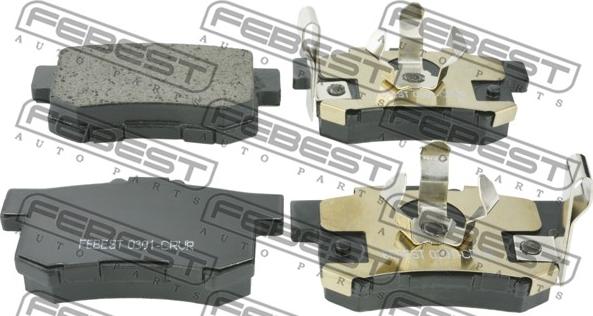 Febest 0301-CRVR - Brake Pad Set, disc brake autospares.lv