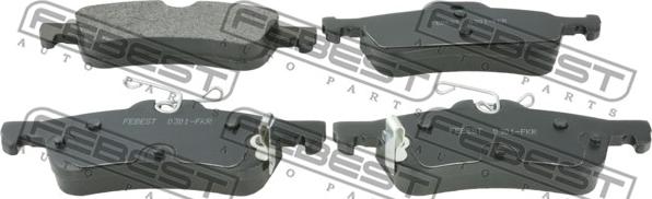 Febest 0301-FKR - Brake Pad Set, disc brake autospares.lv