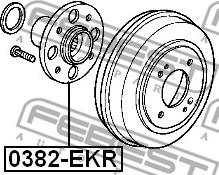 Febest 0382-EKR - Wheel Hub autospares.lv