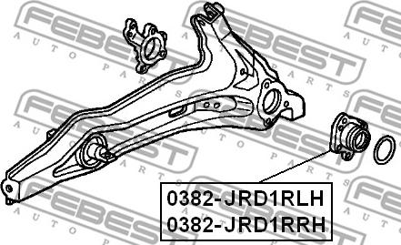 Febest 0382-JRD1RLH - Wheel Hub autospares.lv