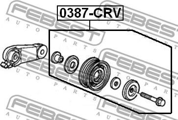Febest 0387-CRV - Pulley, v-ribbed belt autospares.lv