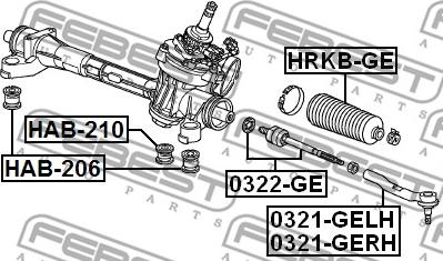 Febest HRKB-GE - Bellow, steering autospares.lv