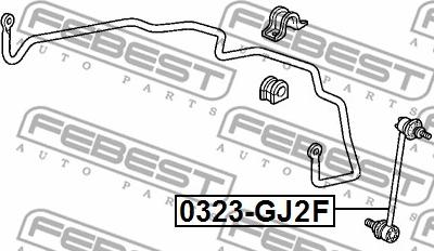 Febest 0323-GJ2F - Rod / Strut, stabiliser autospares.lv