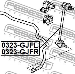 Febest 0323-GJFL - Rod / Strut, stabiliser autospares.lv