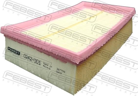 Febest 0242-001 - Air Filter, engine autospares.lv