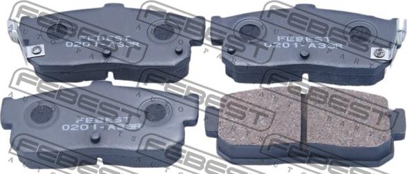 Febest 0201-A33R - Brake Pad Set, disc brake autospares.lv