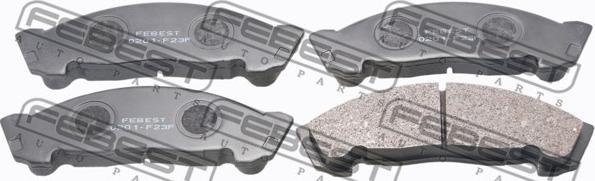 Febest 0201-F23F - Brake Pad Set, disc brake autospares.lv