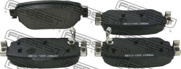 Febest 0201-J11ER - Brake Pad Set, disc brake autospares.lv