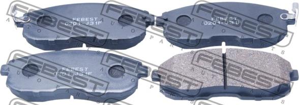 Febest 0201-J31F - Brake Pad Set, disc brake autospares.lv