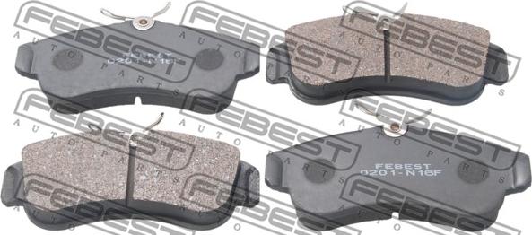 Febest 0201-N16F - Brake Pad Set, disc brake autospares.lv