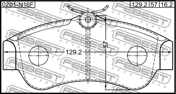 Febest 0201-N16F - Brake Pad Set, disc brake autospares.lv