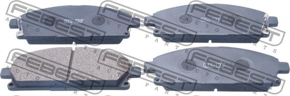 Febest 0201-T30F - Brake Pad Set, disc brake autospares.lv