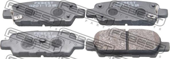 Febest 0201-T31R - Brake Pad Set, disc brake autospares.lv