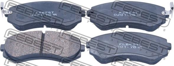 Febest 0201-Y61R - Brake Pad Set, disc brake autospares.lv