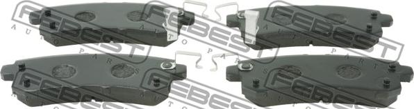 Febest 0201-Y62R - Brake Pad Set, disc brake autospares.lv