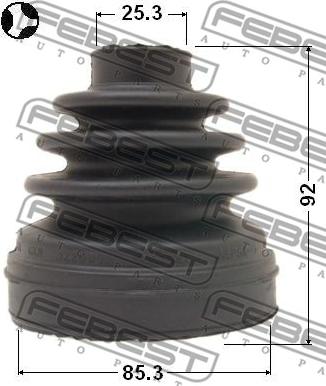 Febest 0215-R51T - Bellow, drive shaft autospares.lv