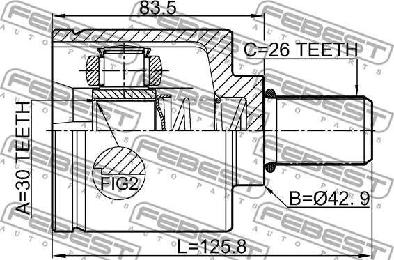 Febest 0211-G15RAATLH - Joint Kit, drive shaft autospares.lv