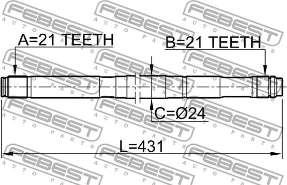 Febest 0212-QG15LH - Drive Shaft autospares.lv