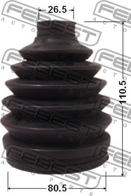 Febest 0217P-J1016 - Bellow, drive shaft autospares.lv