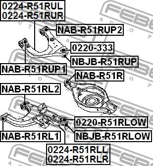 Febest NBJB-R51RLOW - Bellow, ball joint autospares.lv