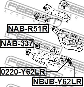 Febest NBJB-Y62LR - Bellow, ball joint autospares.lv