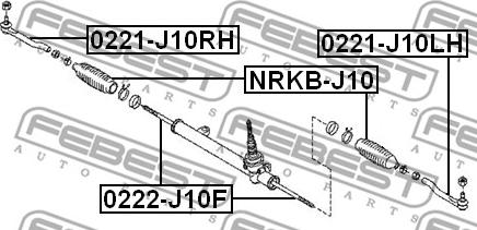 Febest NRKB-J10 - Bellow, steering autospares.lv