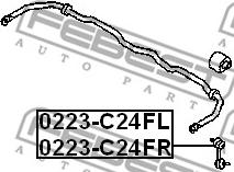 Febest 0223-C24FR - Rod / Strut, stabiliser autospares.lv