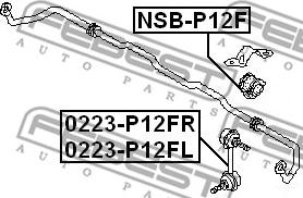 Febest 0223-P12FR - Rod / Strut, stabiliser autospares.lv