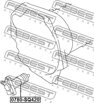 Febest 0780-SQ420 - Slave Cylinder, clutch autospares.lv