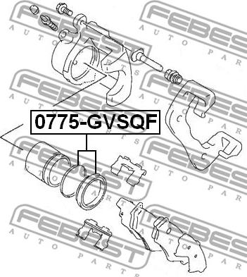 Febest 0775-GVSQF - Repair Kit, brake caliper autospares.lv