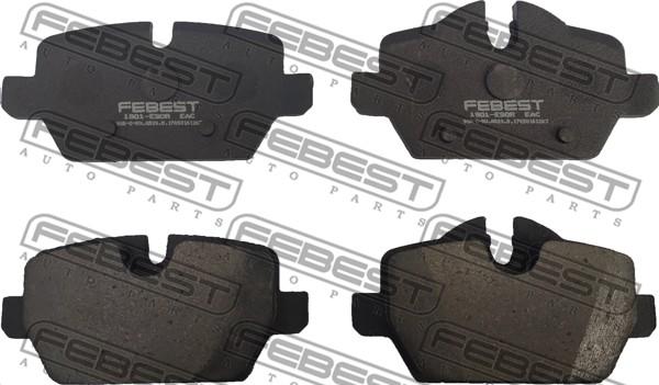 Febest 1901-E90R - Brake Pad Set, disc brake autospares.lv