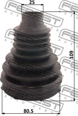 Febest 1915P-F25T - Bellow, drive shaft autospares.lv