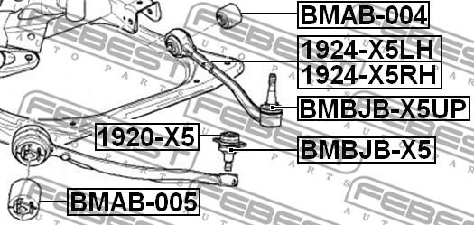 Febest 1924-X5RH - Track Control Arm autospares.lv