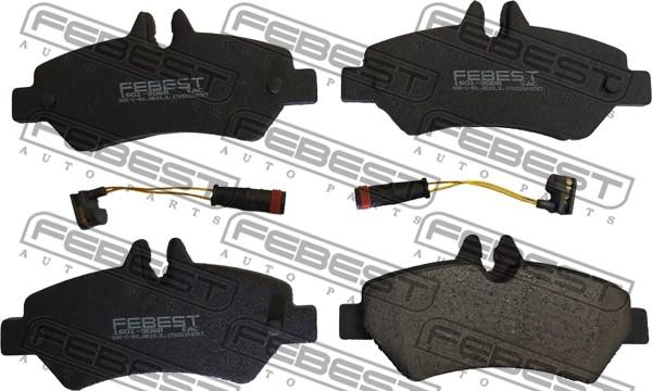 Febest 1601-906R - Brake Pad Set, disc brake autospares.lv