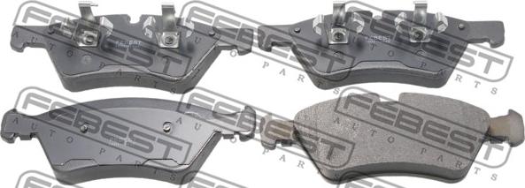 Febest 1601-164F - Brake Pad Set, disc brake autospares.lv