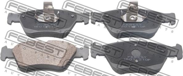 Febest 1601-210F - Brake Pad Set, disc brake autospares.lv