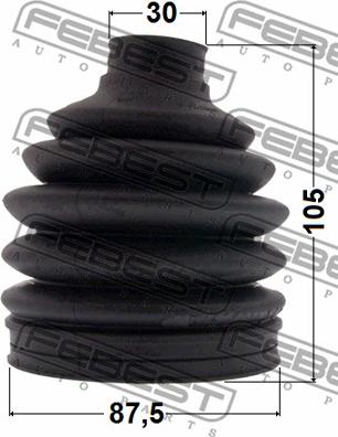 Febest 1617P-221 - Bellow, drive shaft autospares.lv