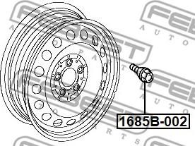 Febest 1685B-002 - Stud, wheel hub autospares.lv