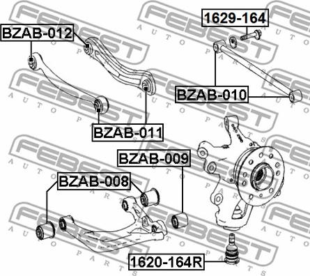 Febest BZAB-010 - Bush of Control / Trailing Arm autospares.lv