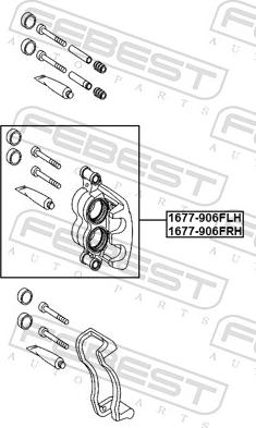 Febest 1677-906FRH - Brake Caliper autospares.lv