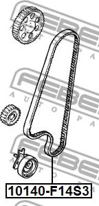 Febest 10140-F14S3 - Timing Belt autospares.lv