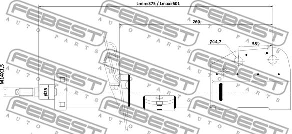 Febest 10110-002FR - Shock Absorber autospares.lv
