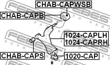 Febest 1020-CAP - Ball Joint autospares.lv