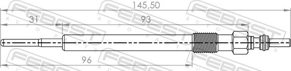 Febest 18642-004 - Glow Plug autospares.lv