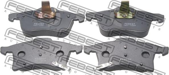 Febest 1801-ASHF - Brake Pad Set, disc brake autospares.lv